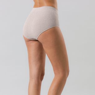 Pack 2x Calzon Alto Rib Sin Costuras Mujer Flores 25168-202